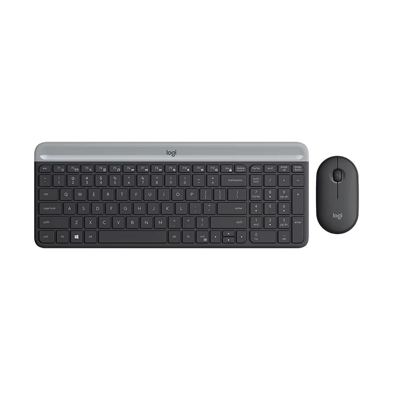 Logitech MK470 Wireless Keyboard and Mouse Set Office Keyboard and Mouse Set Thin Film Keyboard with Wireless 2.4G Receiver