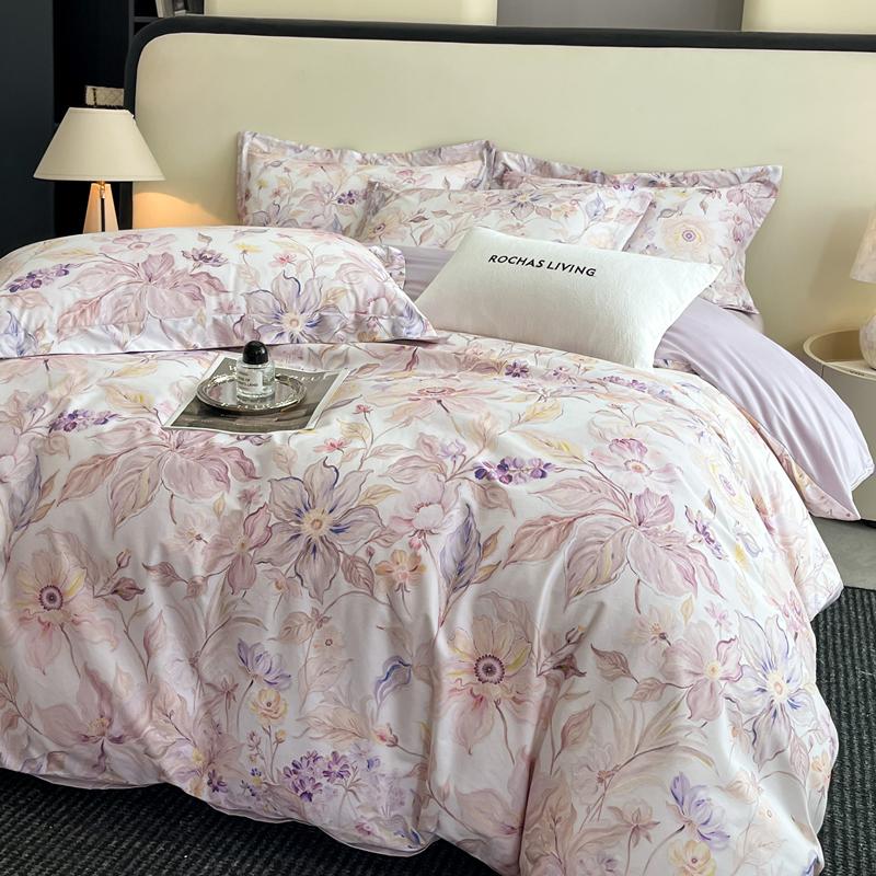 Svetanya 100 Cotton Bedding Sets Colorful Print Bed Linens Sheet Pillowcase Blanket Cover King Queen Europe Size Flat Sheet Style&Queen