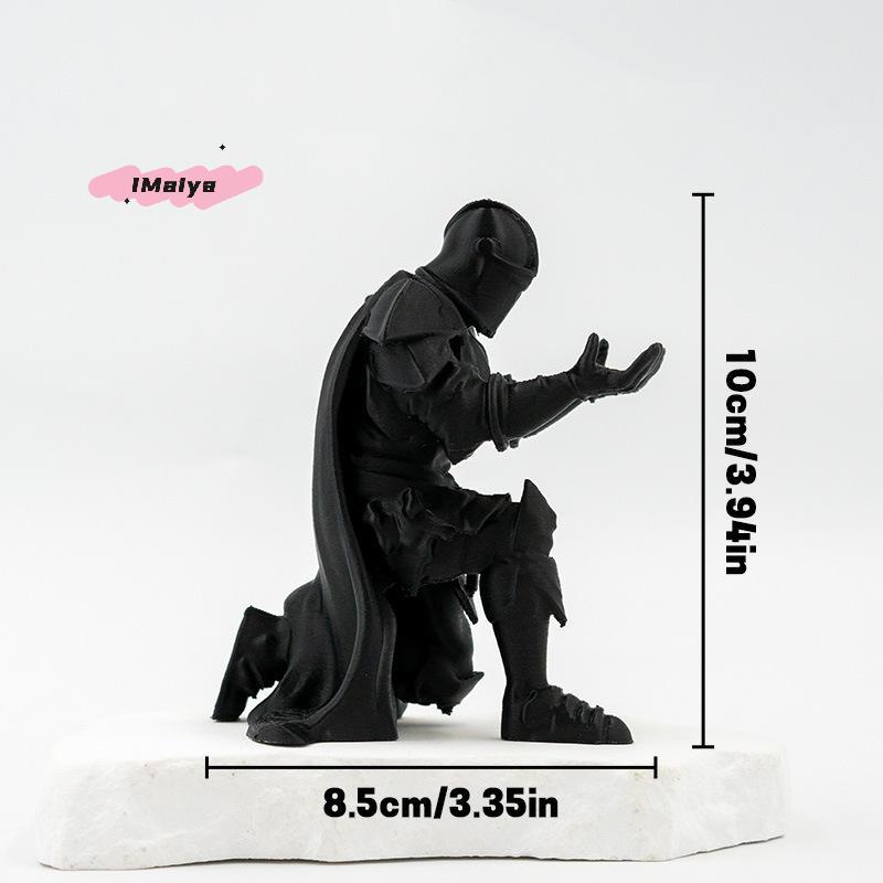 M-Creative Ninja-Style Single Kneeling Knight Pen Holder Armor Knight Kneeling Figurine Pen Holder Desktop Stand Storage Decor