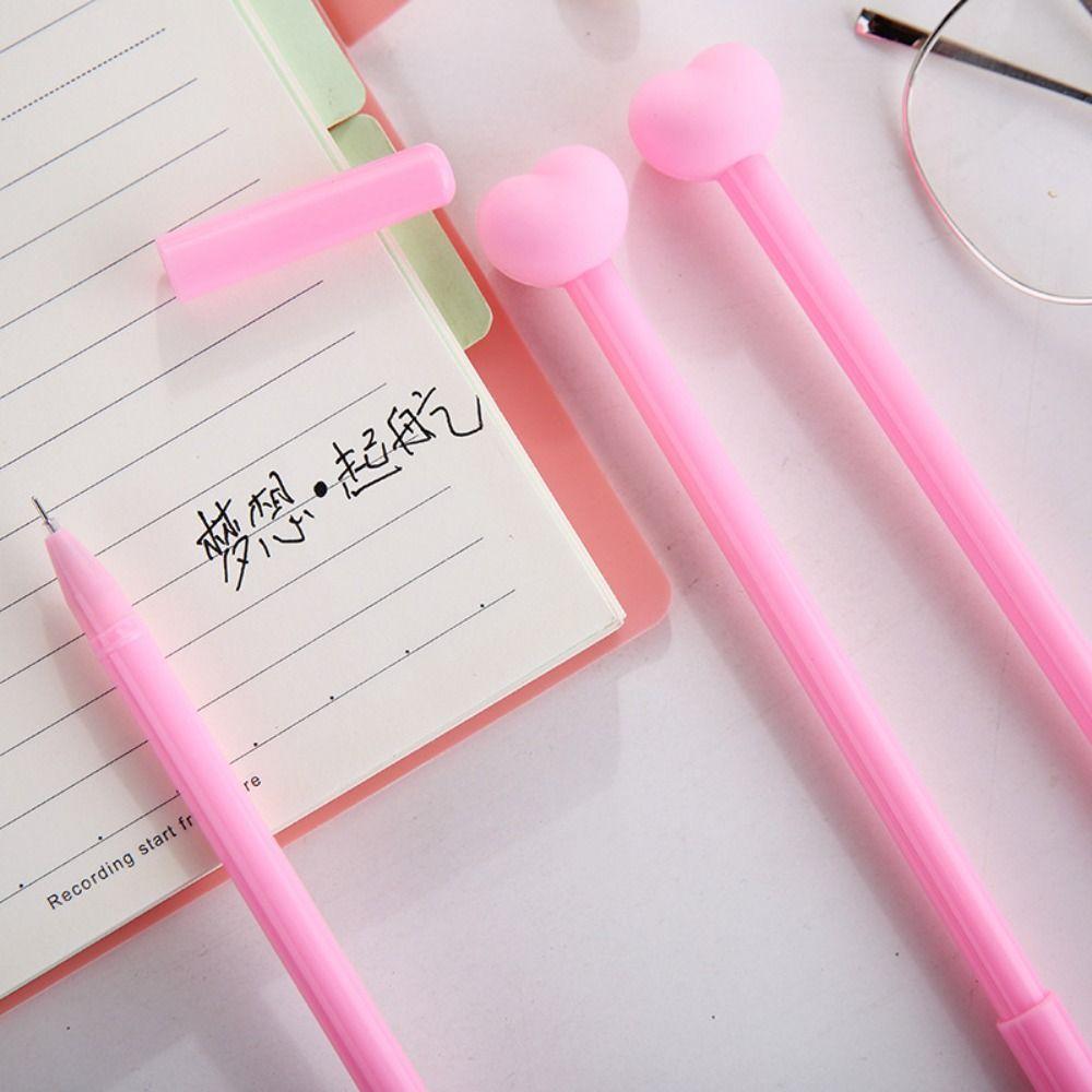 10pcs Cute Kawaii Stationery Black Ink Ballpoint Pen Three-dimensional Writing Pen  School Supplies