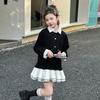 Girls Dresses Kids Long Sleeve Turn-down Collar Princess Dress Fashion Casual