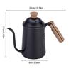 Stainless Steels Pours Over Kettle Long Gooseneck Coffee Pot Portable Coffee Hand Brewing Pot Kitchen Tool Easy to Clean