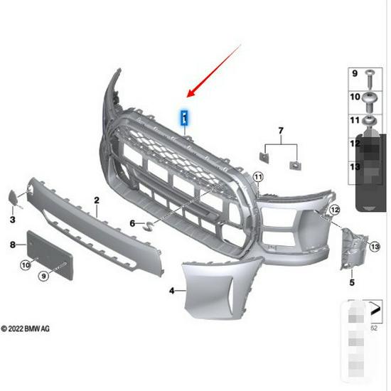 51115A3C855: BMW MINI F55 F56 LCI Front Bumper Primer with Electric Sensor Compatibility.