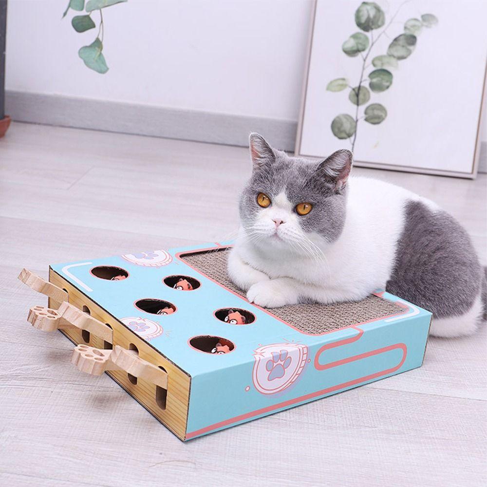 Golfkarton Kat Klappende Hamster Interactief Duurzaam Kat Krabplank Vermaak Geïntegreerde Kattenkrabber Karton