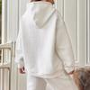 2024 Women's Loose Pullover Hoodie with Drawstring, Long Sleeves, Drop Shoulder, and Kangaroo Pocket.