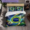 Brasilien Fußballmuster 3-teiliges Bettwäsche-Set Weiche Mikrofaser-Bettbezug mit Kissenbezügen für das Schlafzimmer