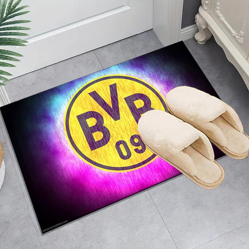 1PC Bvb 09 Football Club Rug Game Carpet, Floor Mat for Bedroom Living Room Entryway Rug, Home Decor Idea Gift for Christmas birthday