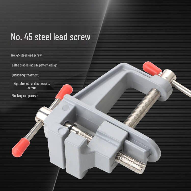 Mini Aluminum Alloy Bench Vise for DIY Projects – Compact, Adjustable, Flat Jaw Pliers