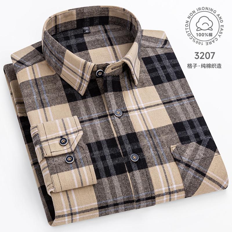 Baumwolle Kariert Lässige Langarmhemden Für Herren M-11XL Übergröße Winter Warm Flanell Schicke Kleidung Business Smart Dress Shirts Top