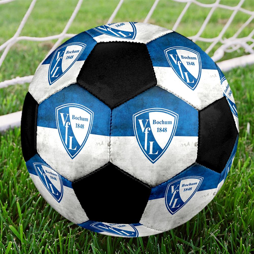 SIZE 5 VfL Bochum Soccer Ball Colorful All Ages Machine Stitched PVC Competition Ready Durable High-Bounce