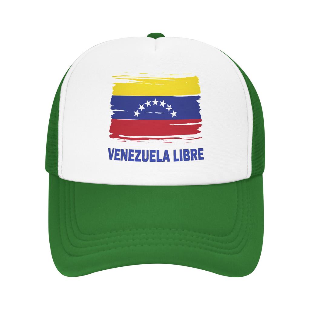 Venezuela Libre  Star Flag Trucker Hats Unisex Women Venezuelan Hats Trucker Hat Sun Hats Adjustable Mesh Baseball Caps Summer