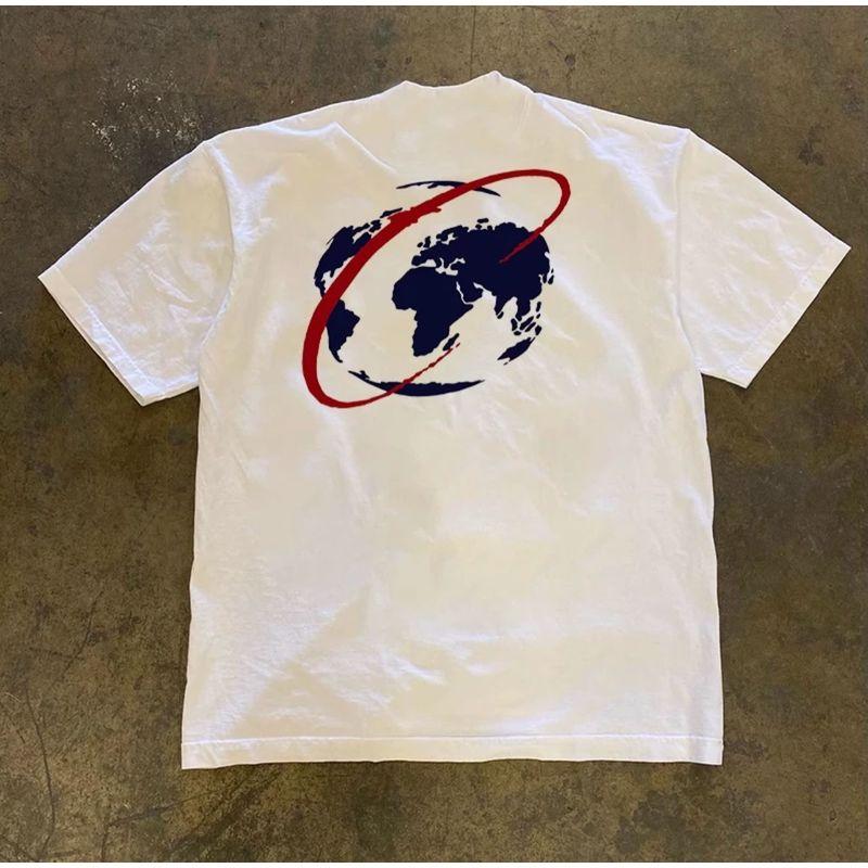 

Xiao Chen s Story Is 260G More than Heavy Weight Pure Cotton! Surrounding Planet Summer Couple Loose Short Sleeve T-shirt Top White S [260g Heavy weight pure cotton]]