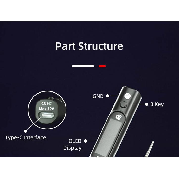 SEQURE S60 with Toolkit Nano Electric Soldering Iron Precision Portable Anti-static Soldering Pen Support PD|QC Power Supply