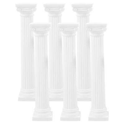 6 Pz Modello Colonna Romana Decorazioni Esterne per Festa in Giardino Decorative Colonne per Matrimoni Plastica Casa Paesaggistica