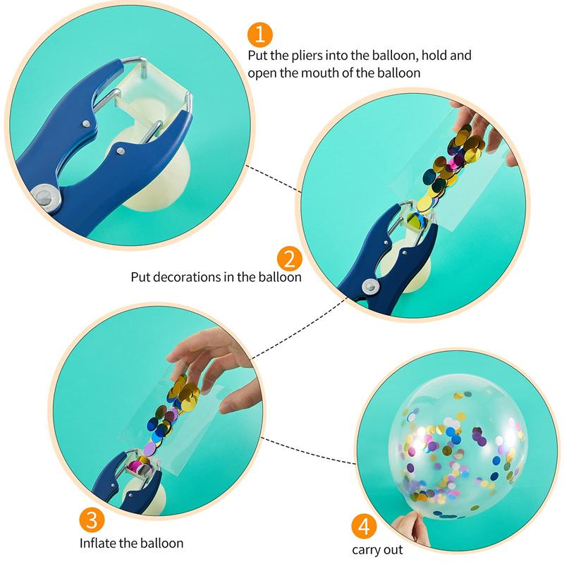 Metal Balloons Expansion Pliers Filling Balloon Mouth Expander DIY Tools For Transparent Bobo Bubble Balloons Filling Confetti