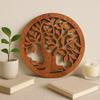Tree of Life Wall Panel Round Wooden 30cm