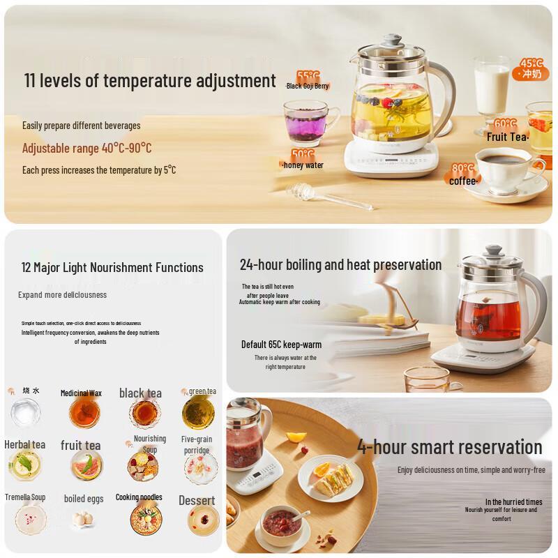 Joyoung 1.5L Smart Electric Health Kettle CN plug (adapter included)