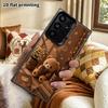 Phone Case: 2D Flat Samsung Galaxy A34 A35 M05 M06 S20 S22 S21 FE Plus 5G Protective Case, Couple Style, Brown Coffee Bear, Christmas and Halloween Gi