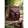 Men's Women's Vintage Brown Genuine Leather Backpack Bag Laptop Satchel Rucksack