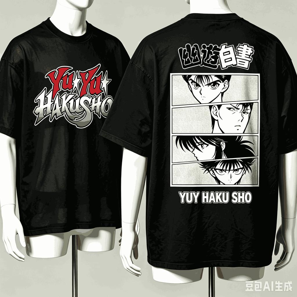 YuYu Hakusho Anime Lover T-shirt Harajuku Cotton New?Model High Street Retro Oversized Unisex P