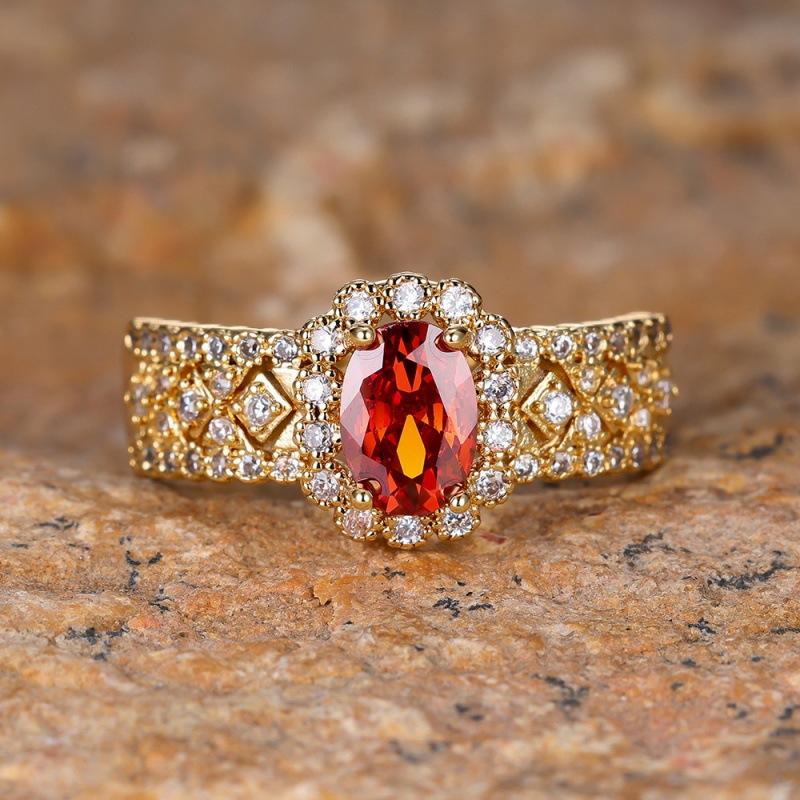 

Luxury colored jewelry, undertake jewelry, natural ruby ring, grenade red edge inlaid with white. No. 9
