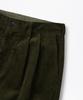 OUTSTANDING High Density Corduroy Double Pleated Pants_D.Olive