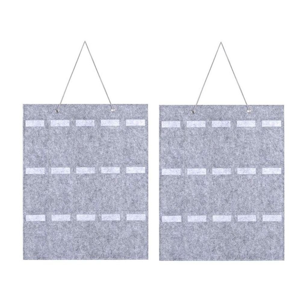 2Pcs 15 Slots Sunglasses Display Hanging Bag Wall-Mounted Hairhoop Storage Holder  Rack