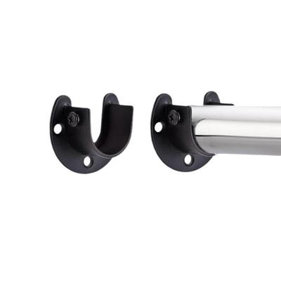 Stainless Steel Flange Seat Fixing Hardware Accessories Curtain Rod Wardrobe Hanger Tube Hook Fixed Support Bracket