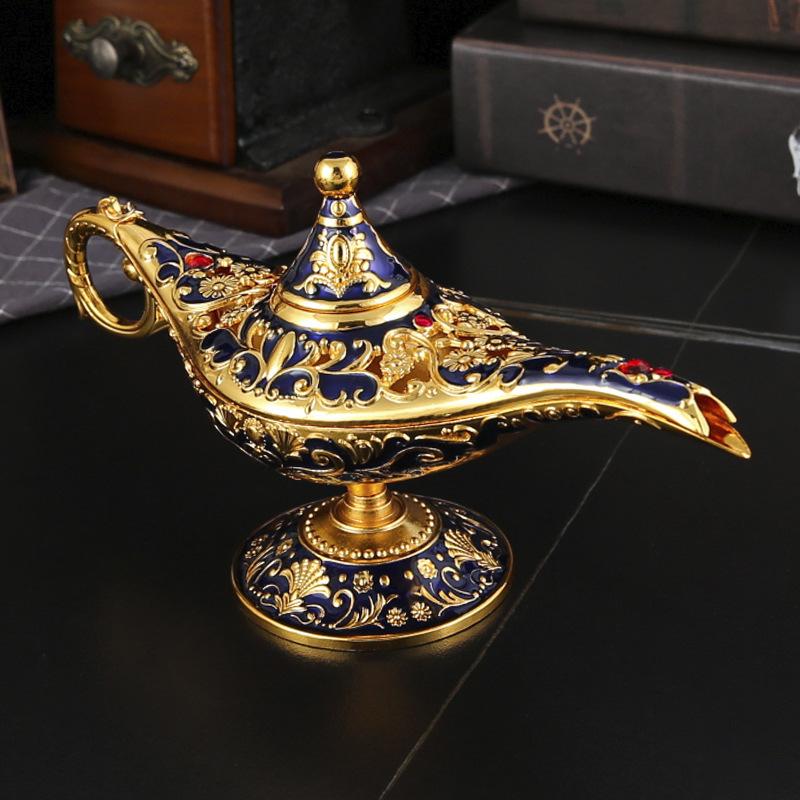 Sök banner magisk lampa medium 21 * 11 kreativ prydnad önskelampa metall hemdekoration inflyttningsdekoration present