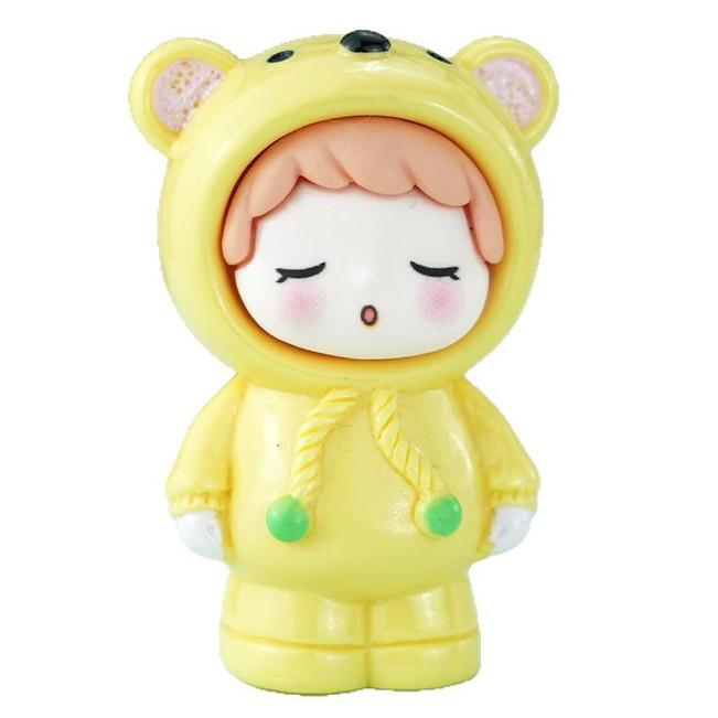 Mengli Little Bear Resin Desktop Ornament - Cute, Trendy Cartoon Decoration for Home or Office