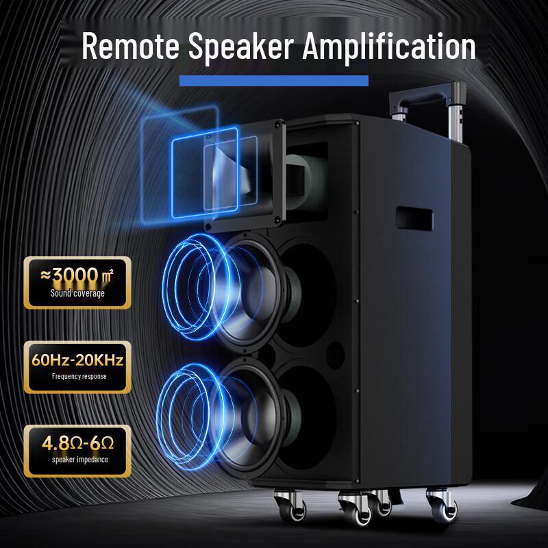 Sanshui G26 Portable Outdoor PA Speaker with Wireless Mic