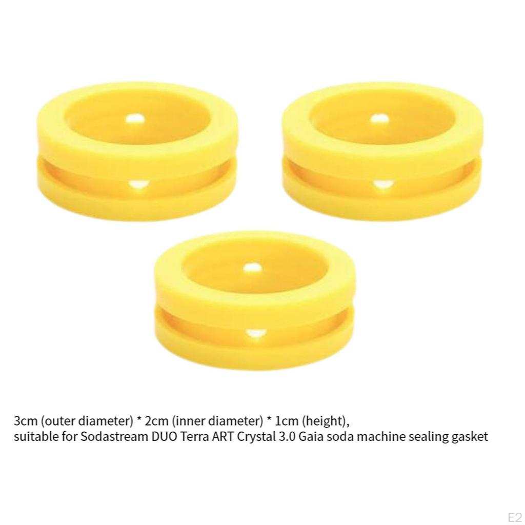 3x Kolsyremaskin Cylinderpackningar Bricka, Direkt Ersättning Silikon O-ringar Tätning