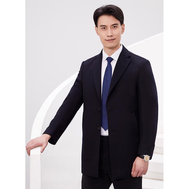 Fengxun Men's 100% Wool Business Overcoat