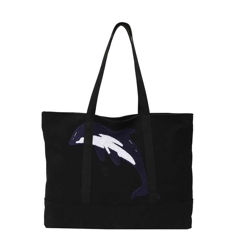 

Премиальная текстура универсальная сумка для поездок большой вместимости женская 2025 весна новая простая на плечо сумка-мессенджер сумка-тоут чёрный