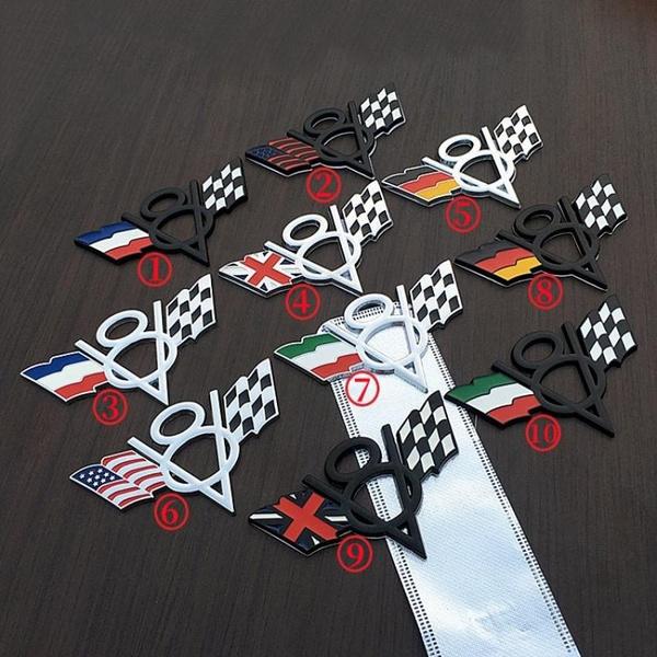 

Металлический V8, эмблема национального флага, значок, наклейка, Стайлинг автомобиля