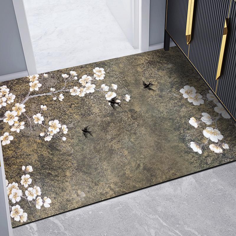 New Chinese Doormat Entry Door Carpet Toilet Household Mat Diatom Mud Non-slip Quick Dry Absorbent Foot Mat