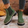 Women's Lightweight Fashion Hundred Soft Elastic Comfortable Ankle Boots Shock Absorbing Anti-slip Casual Sports Martin Boots