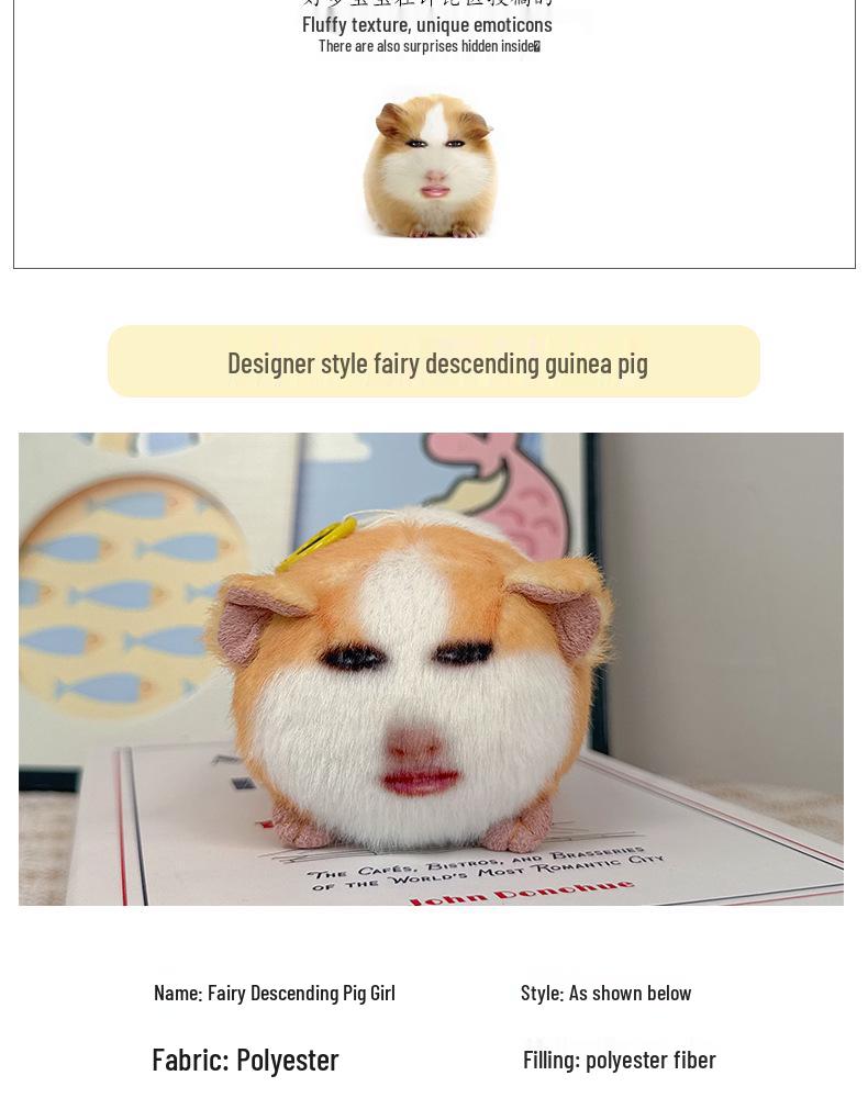 Fairy Descending Guinea Pig Voice Pack: Pig Girl Plush Pendant Doll