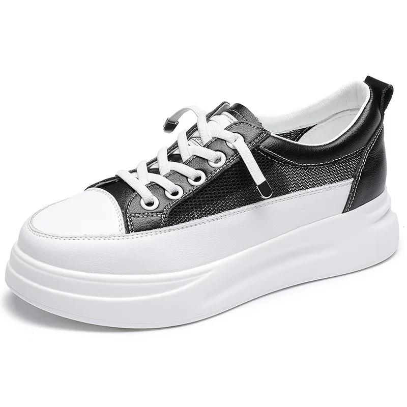 Fashion Sneakers Women 2025 Spring Autumn Versatile Matsuke Increase Breathable Leisure Board Shoe Female Woman Shoes platform sneakers