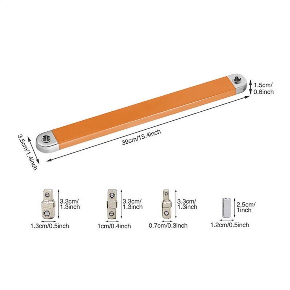 

15inch Zero Offsets Extension Wrench Tight Spaces Extension Tool 1/2 in 1/4 in. 3/8 in Auto Repair Tool Home Tool оранжевый