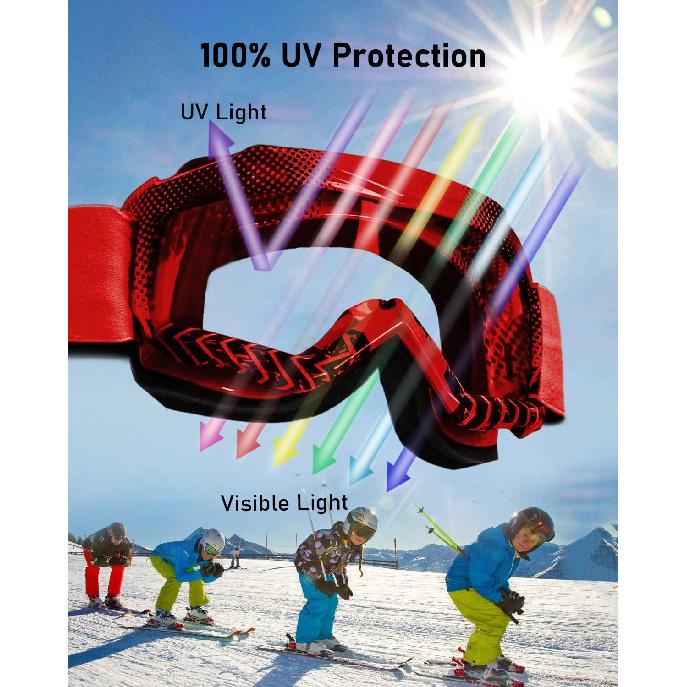 BELINOUS Kid Riding Goggles for ATV Dirt Bike Motorcycle Motorcross MX, Youth Dirt Bike Goggles for Kids 3-12 with Soft Strap