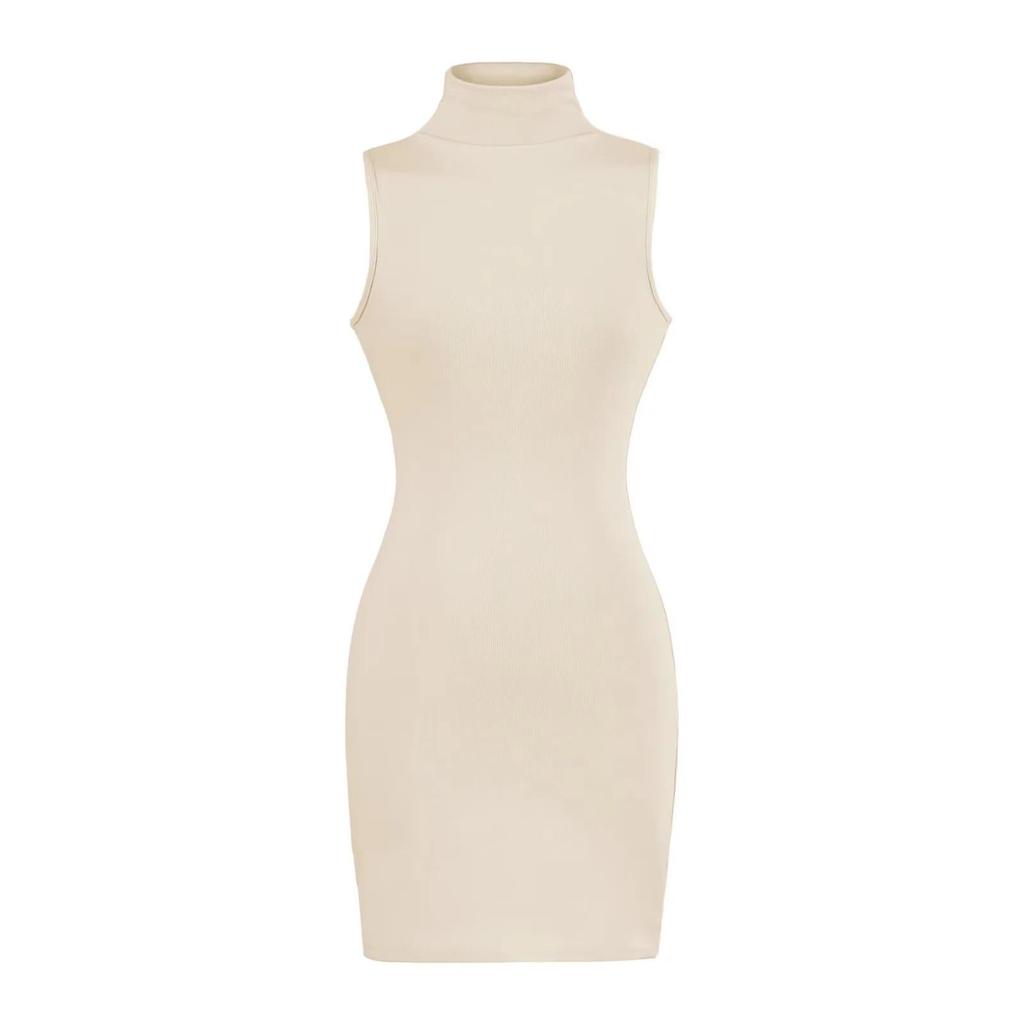 2026 Spicy Girl High-Neck Sleeveless Vest Dress: Women's Autumn/Winter Sexy High-Waist Hip-Hugging Skirt
