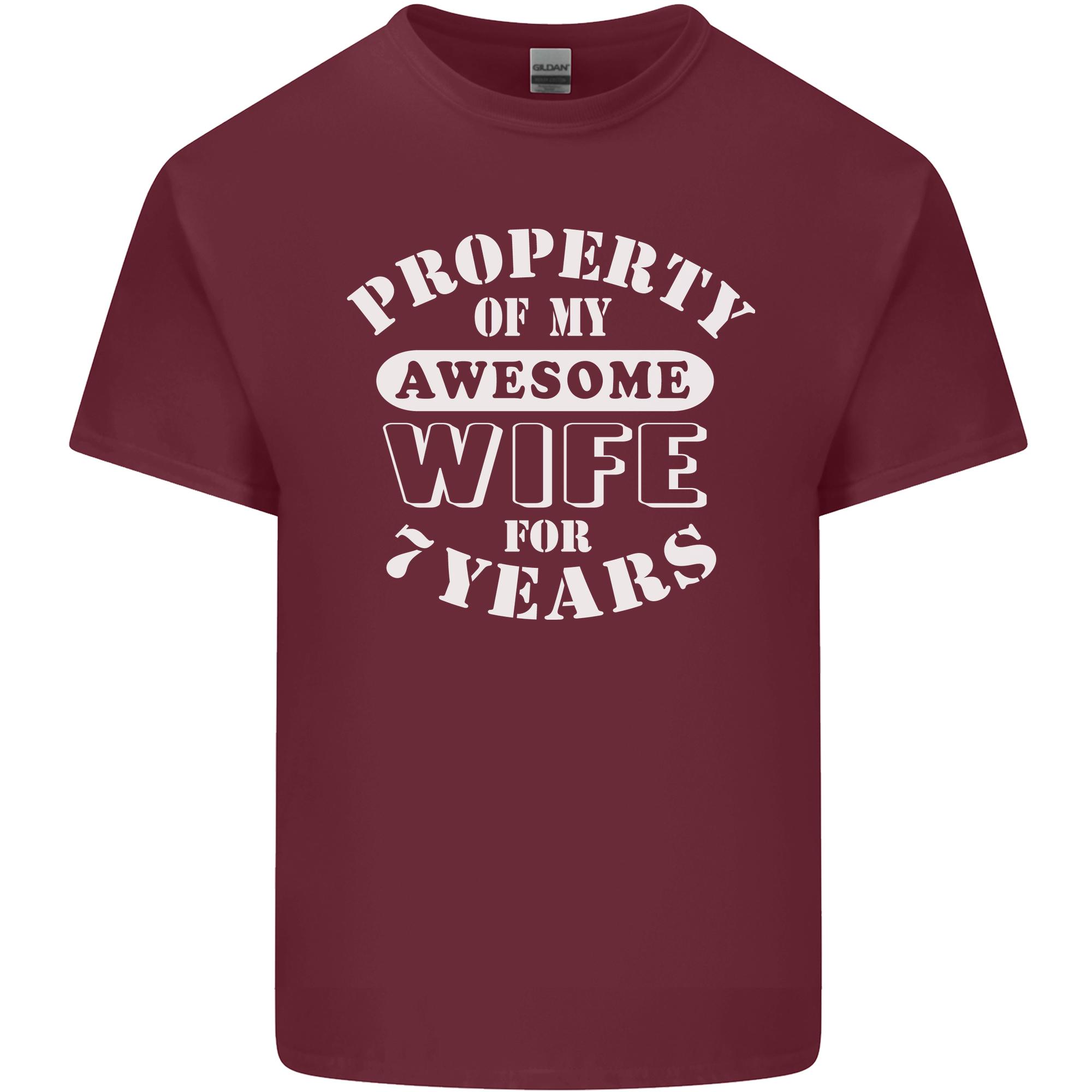 7 Year Wedding Anniversary 7th Funny Wife Unisexs Light Cotton TShirt S