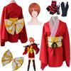 Gintama Kagura Anime Kimono Suit Cosplay Perform Costume Outfit Fullset Dress