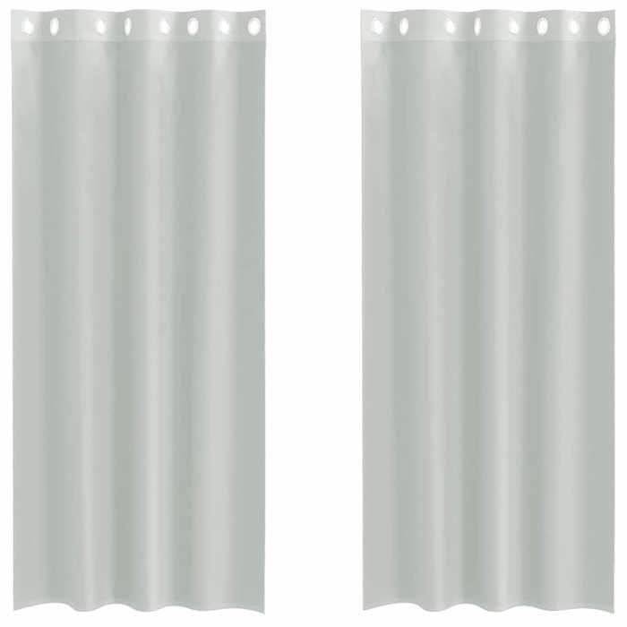 VidaXL Rideaux en voile avec œillets 2 pcs gris clair 140x245 cm, rideau en filet, rideau transparent, voile de fenêtre, 4102110