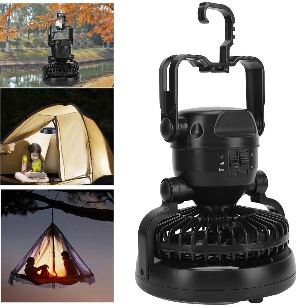 ABS Lightweight 18LED Portable Multifunction Outdoor Camping Tent Fan Light with Hook