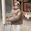 Hooded Cotton Jacket Women Thickened Warm Long Sleeved Outwear Autumn Winter Korean Loose Solid Color Versatile Short Coat