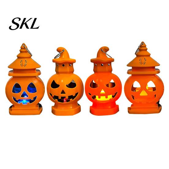 Halloween Pumpkin Lamp Castle Lantern, Handheld Glowing Jack O Lantern Hanging Decor for Kids, Spooky Party Decoration Prop, Night Light Toy Kids