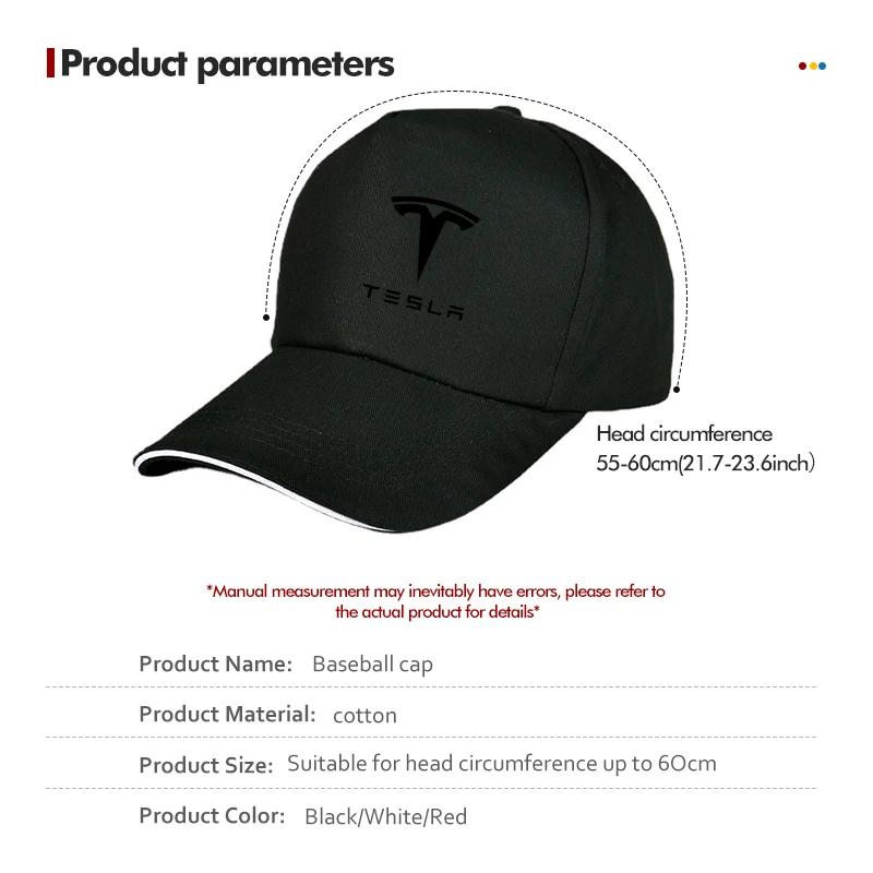 Car Sticker Tesla Car Summer Women Men Baseball Cap Adjustable Snapback Sunhat For Tesla Model Y 3 S X Roadster Bonina