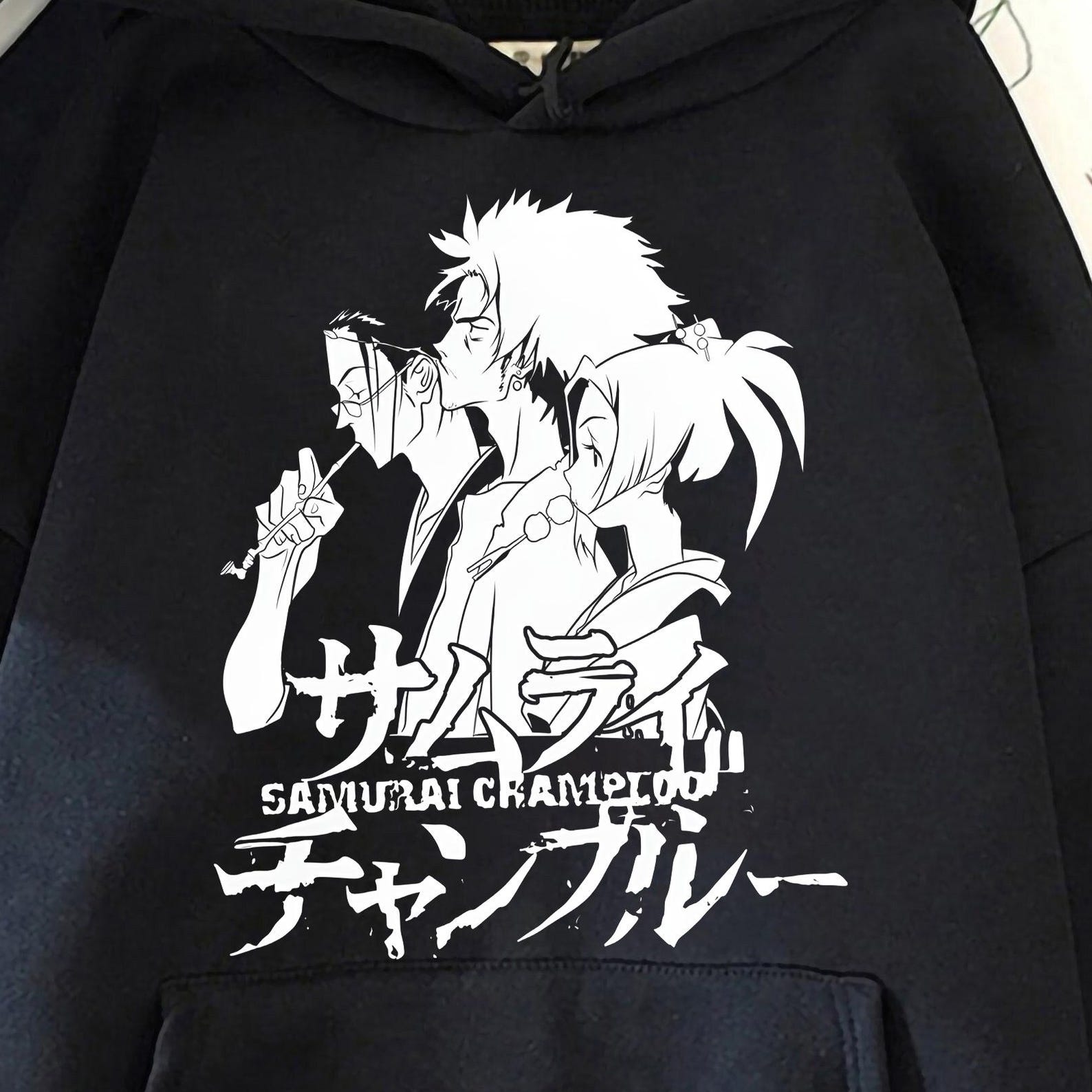 Unisex, Samurai Champloo Anime Hoodie: Sunflower Samurai, Jin, Mugen, Fuu, Anime Sword T shirt, Samurai Manga, Samurai Champloo Anime Hoodie XL
